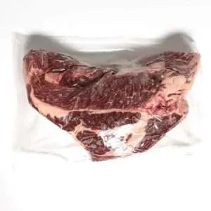 Bison chuck roast in vacuum-sealed freezer pack